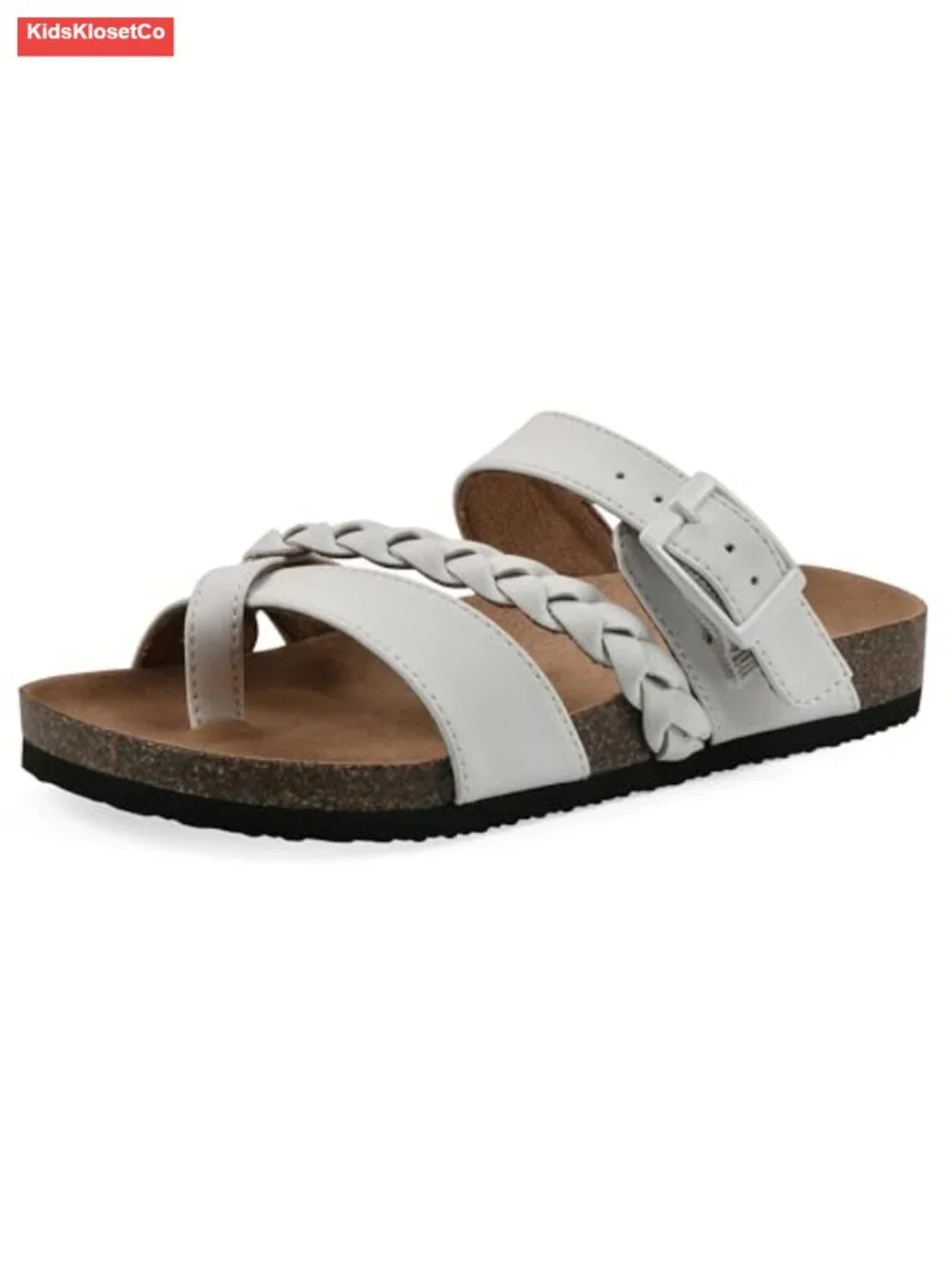 Kids Gramma Comfort-Molded Braided Footbed Slide Sandals